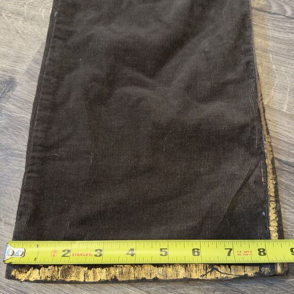 NWT UNION BAY Y2k Women's Size 5 Brown Corduroy Bootcut Pants Low Rise Gold Foil - Picture 6 of 13